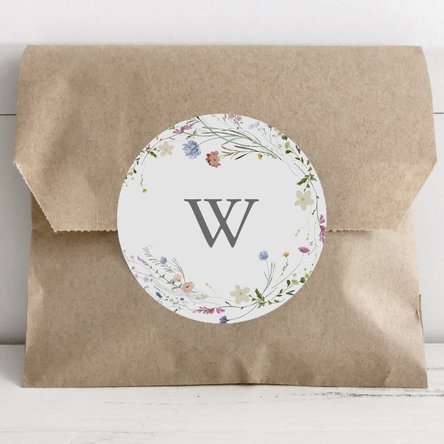 Colourful Dainty Monogram Wedding Envelope Seals (Creator Uploaded)