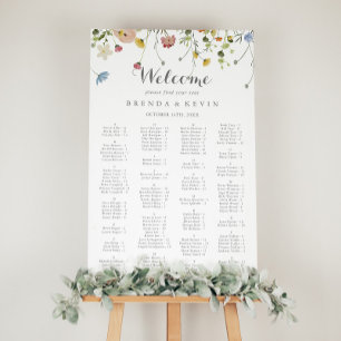 Colourful Dainty Wild Alphabetical Seating Chart