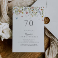 Colourful Dainty Wild Flowers 70th Birthday Party