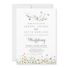 Colourful Dainty Wild Flowers Front & Back Wedding