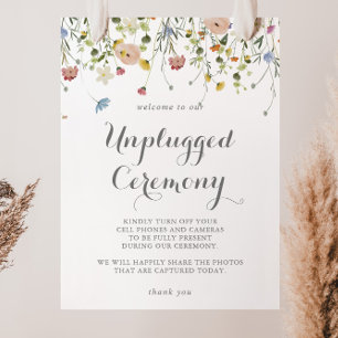 Colourful Dainty Wild Flowers Unplugged Ceremony  Poster