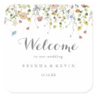 Colourful Dainty Wild Flowers Wedding Welcome
