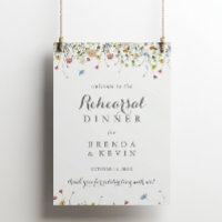 Colourful Dainty Wild Rehearsal Dinner Welcome Sig