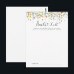 Colourful Dainty Wild Wedding Bucket List Cards<br><div class="desc">These colourful dainty wild wedding bucket list cards are the perfect activity for a rustic wedding reception or bridal shower. The design features hand-painted watercolor beautiful pink,  blush,  blue,  navy,  yellow,  purple and green wild flowers.

Change the wording to suit any life event. Bucket list sign is sold separately.</div>