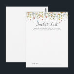 Colourful Dainty Wild Wedding Bucket List Cards<br><div class="desc">These colourful dainty wild wedding bucket list cards are the perfect activity for a rustic wedding reception or bridal shower. The design features hand-painted watercolor beautiful pink,  blush,  blue,  navy,  yellow,  purple and green wild flowers.

Change the wording to suit any life event. Bucket list sign is sold separately.</div>