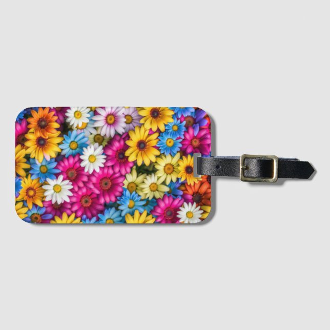 Colourful Daisies #55 -  Luggage Tag (Front Horizontal)