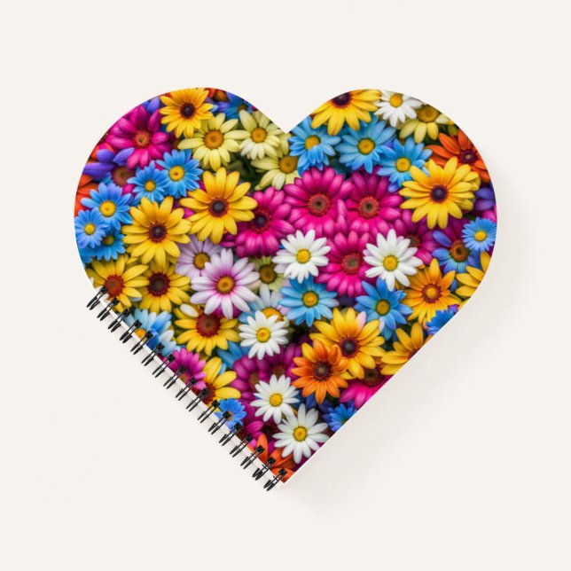 Colourful Daisies #55 -  Notebook (Front)