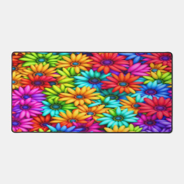 Colourful Daisies - Desk Mat (Front)