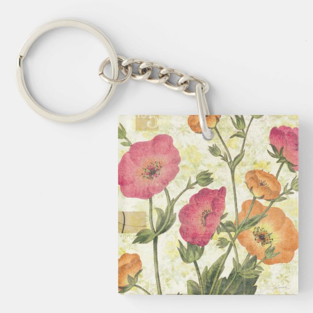 Colourful Daisies Key Ring (Front)