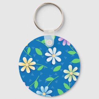 Colourful daisies, keychain
