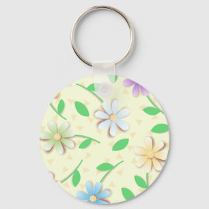 Colourful daisies, keychain