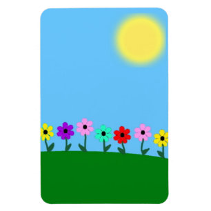 Colourful Daisies Magnet