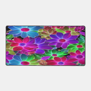 Colourful Daisy Abstract - Desk Mat