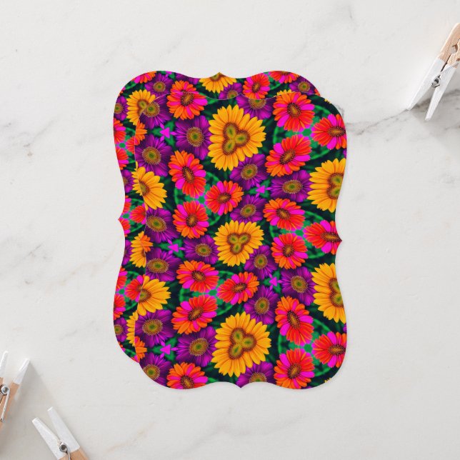 Colourful Daisy Bouquet Pattern (Front/Back In Situ)