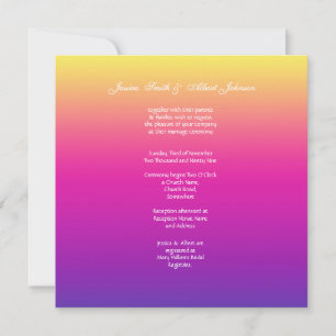 Colourful Daisy Bouquet Wedding Invitation