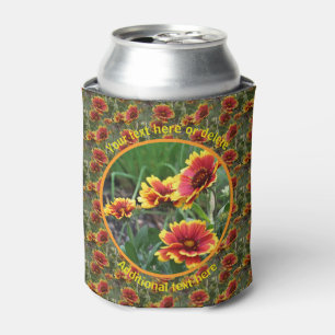 Colourful Daisy Flowers Nature Personalised Can Cooler