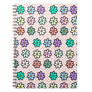 Colourful daisy notebook