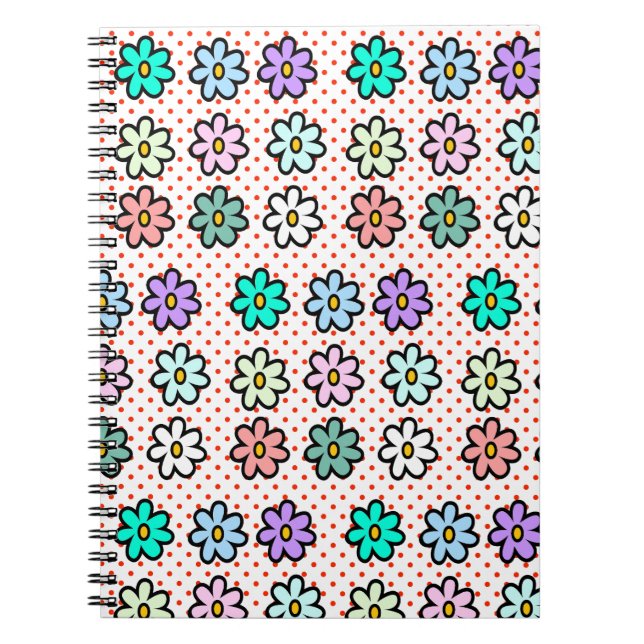 Colourful daisy notebook (Front)