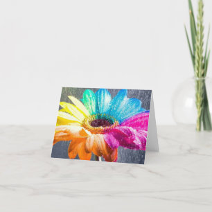 Colourful Daisy Thank You Card