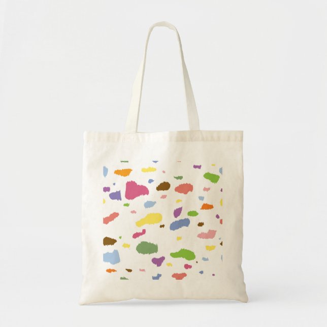 Colourful Dalmatian Spotted Print Tote Bag (Front)