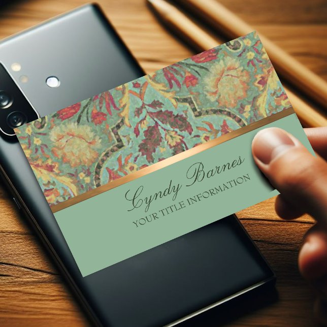 Colourful Damask  Business Card (Creator Uploaded)
