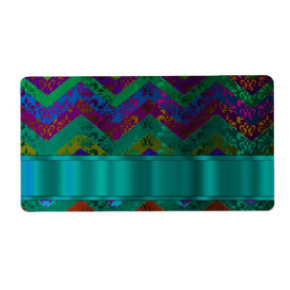 Colourful damask chevron