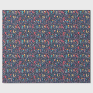 Colourful Dance Party – Retro Celebration Pattern Wrapping Paper