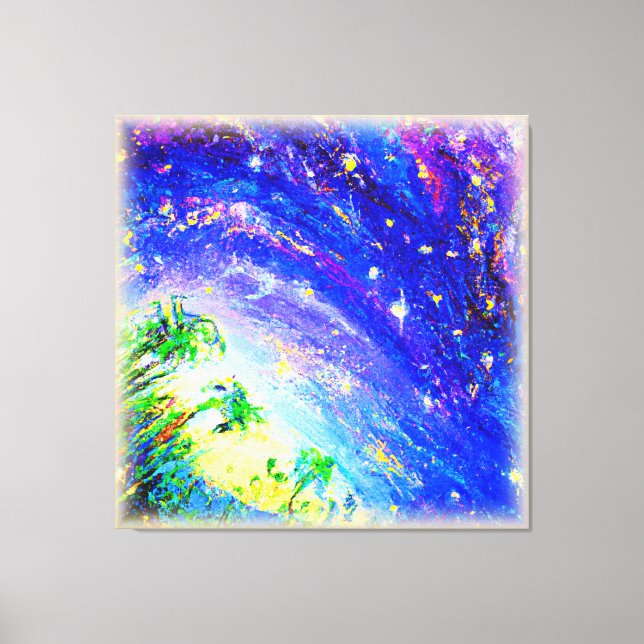 Colourful Dancing Jungle in The Sky. Buy Now Canvas Print (Front)