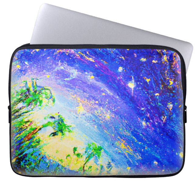 Colourful Dancing Jungle in The Sky. Buy Now Laptop Sleeve (Front)