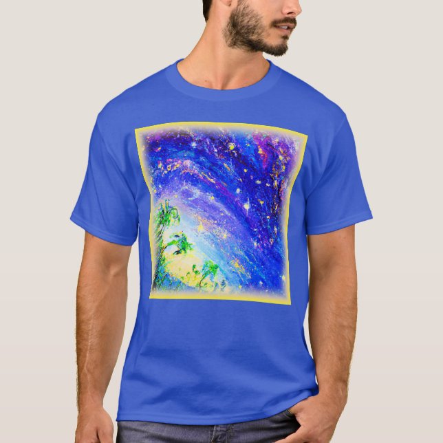 Colourful Dancing Jungle in The Sky. Buy Now T-Shirt (Front)