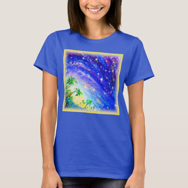 Colourful Dancing Jungle in The Sky. Buy Now T-Shirt (Front)
