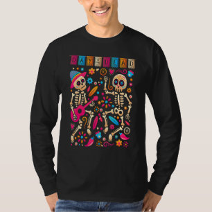 Colourful Dancing Mexican Skeletons  Cute Day Of T T-Shirt