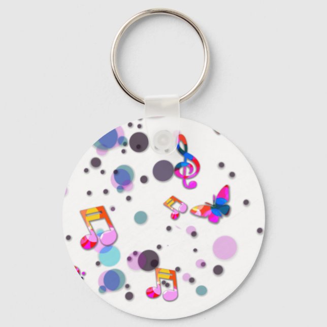 Colourful Dancing Music Key Ring (Front)