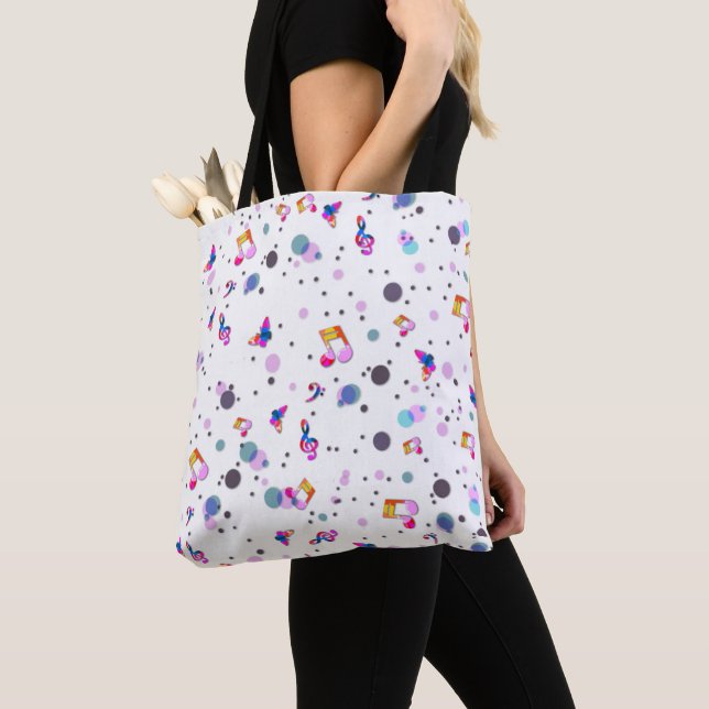 Colourful Dancing Music Tote Bag (Close Up)