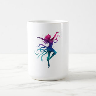 Colourful Dancing Silhouette – Vibrant Watercolor  Coffee Mug