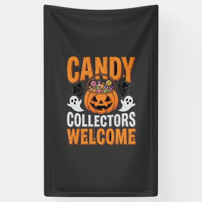 Colourful Dancing Skeletons Halloween Party Banner (Vertical)