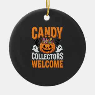 Colourful Dancing Skeletons Halloween Party Ceramic Tree Decoration