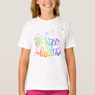 Colourful dandelion blowing in the wind T-Shirt