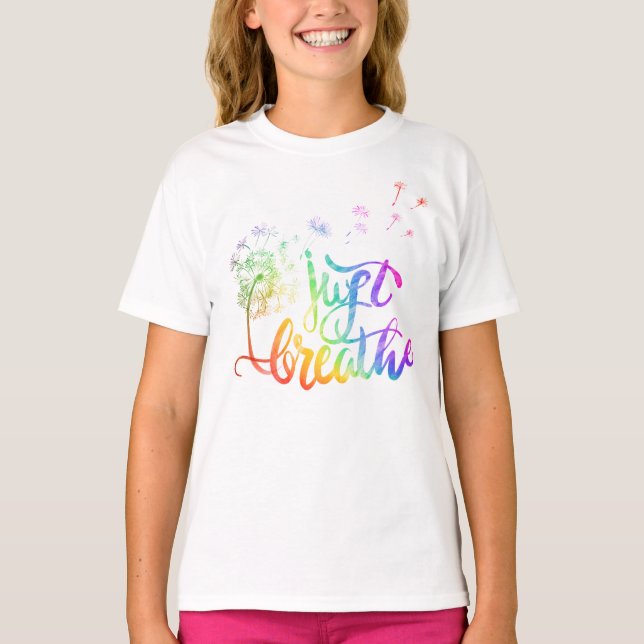 Colourful dandelion blowing in the wind  T-Shirt (Front)