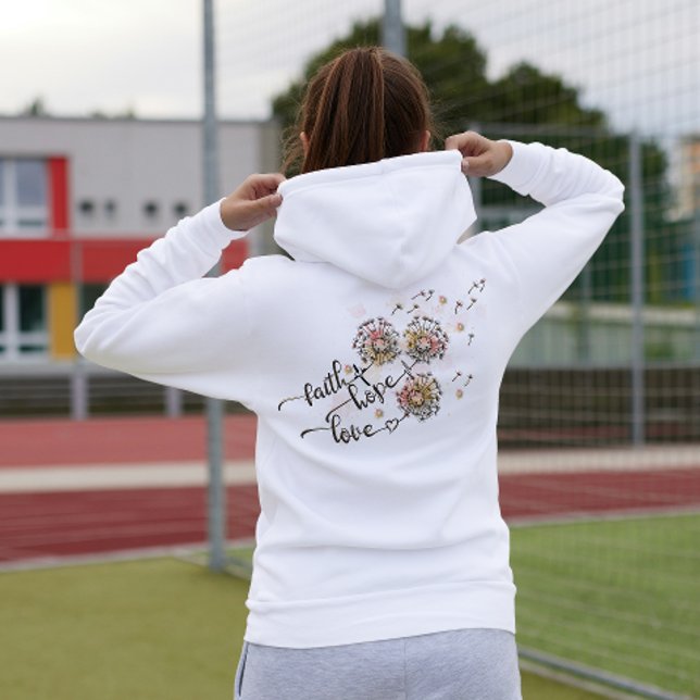 Colourful Dandelions Christian Faith Hope Love Hoodie (Creator Uploaded)