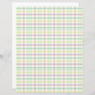 Colourful Danish Pastel Plaid Scrapbook Paper