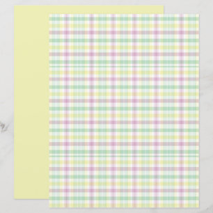 Colourful Danish Pastel Plaid Scrapbook Paper