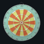 Colourful Dart Board in Aqua and Orange<br><div class="desc">Dart board in cool colours instead of the usual red and black (or a photo where you can't see the targets). This is great for the game room or a teens bedroom. Colours range from crazy to subdued so you are sure to find the right fit. This dart board is...</div>