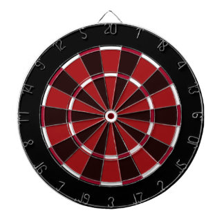 Colourful Dart Board in Black and Red