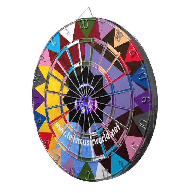 Colourful Dartboard Set (Front Right)