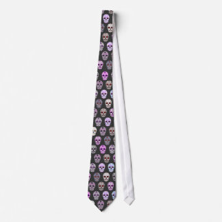Colourful Day of the Dead Sugar Skull Pattern Tie