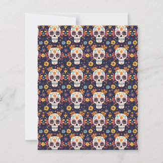 Colourful day of the dead sugar skull seamless pat