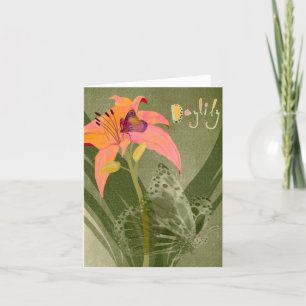 Colourful Daylily BLANK Greeting Card