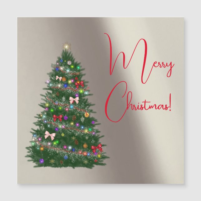 Colourful decorated christmas tree  (Front)