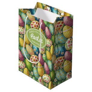 Colourful Decorated Easter Eggs ID1012 Medium Gift Bag